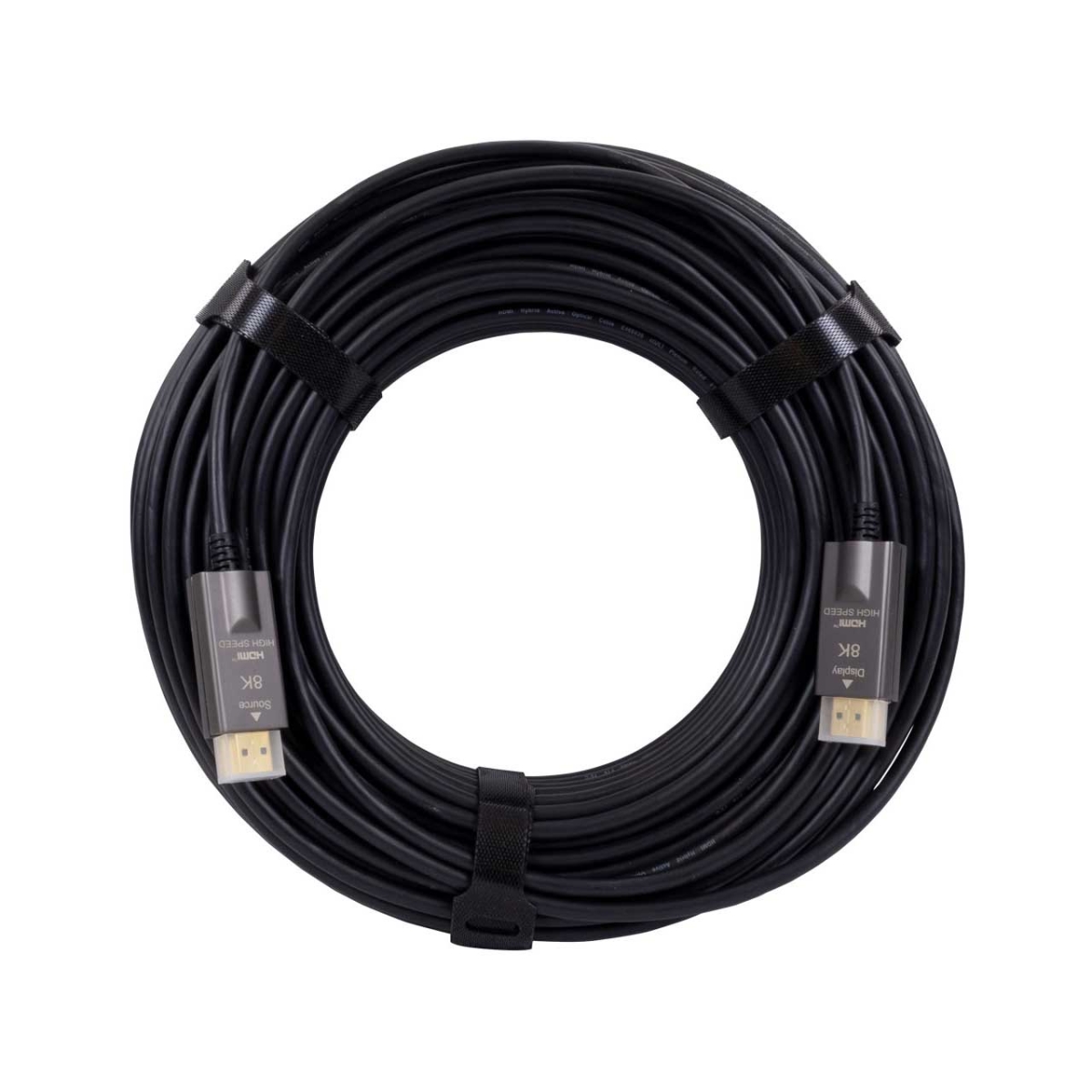 -DR-H2-1-30M  DR-H2.1 8K 48Gbps HDMI Male to HDMI Male Plenum Next Generation Digital Ribbon Cable - Black AOC - 100 ft.
