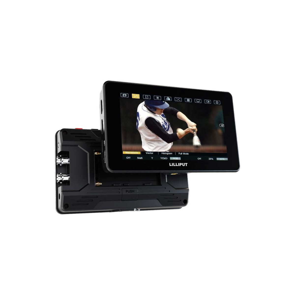 LIL-HT5S HT5S 5.5 in. Ultra High 2000 Nits Brightness Touch On-Camera Control Monitor - 3G-SDI-HDMI 2.0 - Black