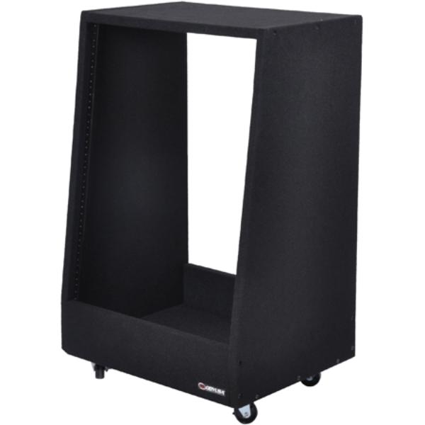 ODSY-CRS14WSS 14RU Carpeted Pro Studio Rack with Wheels - Black