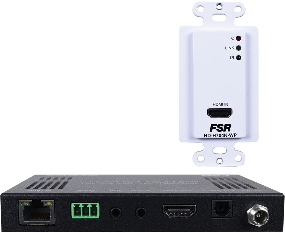 -HD-H704K-WP 18Gbps HDMI HDBaseT Wall Plate to Brick Extender Set
