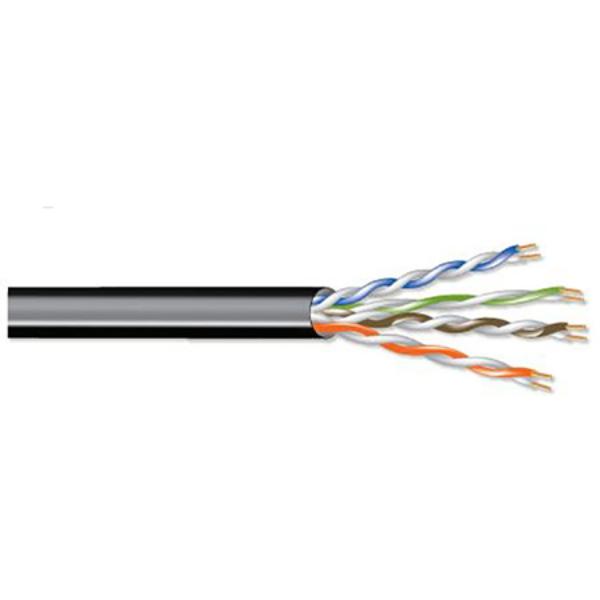WP-4245OSPBK CAT5e Outdoor-UV & Water Resitant UTP Cable - 24-2 Solid BC - 1000 ft. - Black
