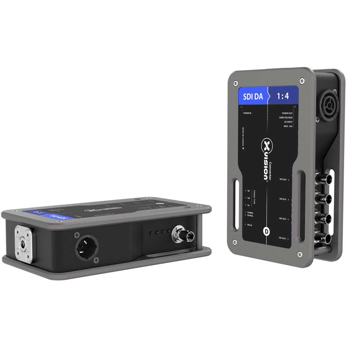 Theatrixx Technologies TTX-XVVSDIDA4T1 XVVSDIDA4T1 xVision Video Converter 3G-SDI Distribution Amplifier 1-4 - PowerCON True1 -  DAIKON ELECTRONICS, INC