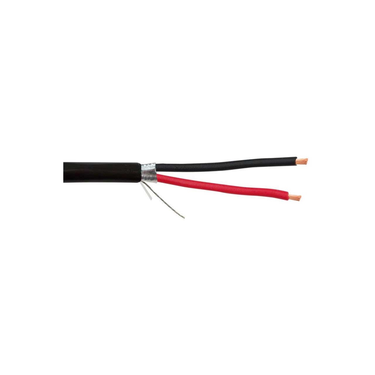SCP-182SHDB 18-2SHDB 2-Conductor 18 AWG Shielded Direct Burial Speaker Cable - 1000 ft. - Black