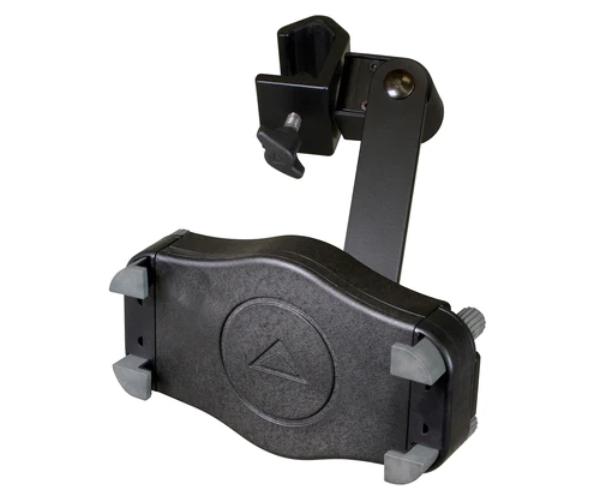 Picture of Ultimate Support Systems ULT-UTH-100 9 in. Universal Tablet Holder with Tightening Side Clips - Pole Clamp & Fixable Ball Joint Head - Black