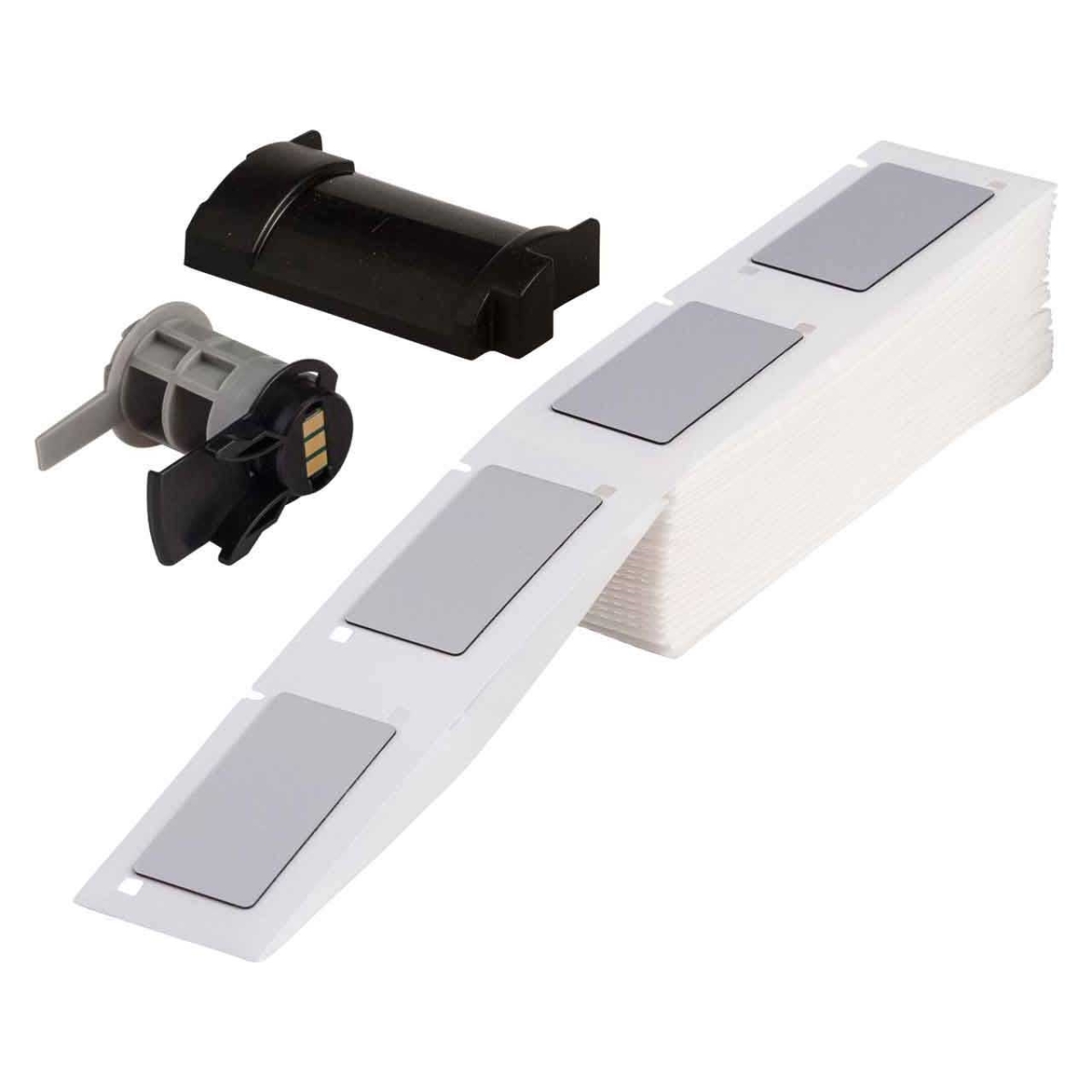 BDY-M6-173-593SL 2 x 1 Polyester Raised Panel Labels for M6-M7 Printers - Roll of 100 - Silver