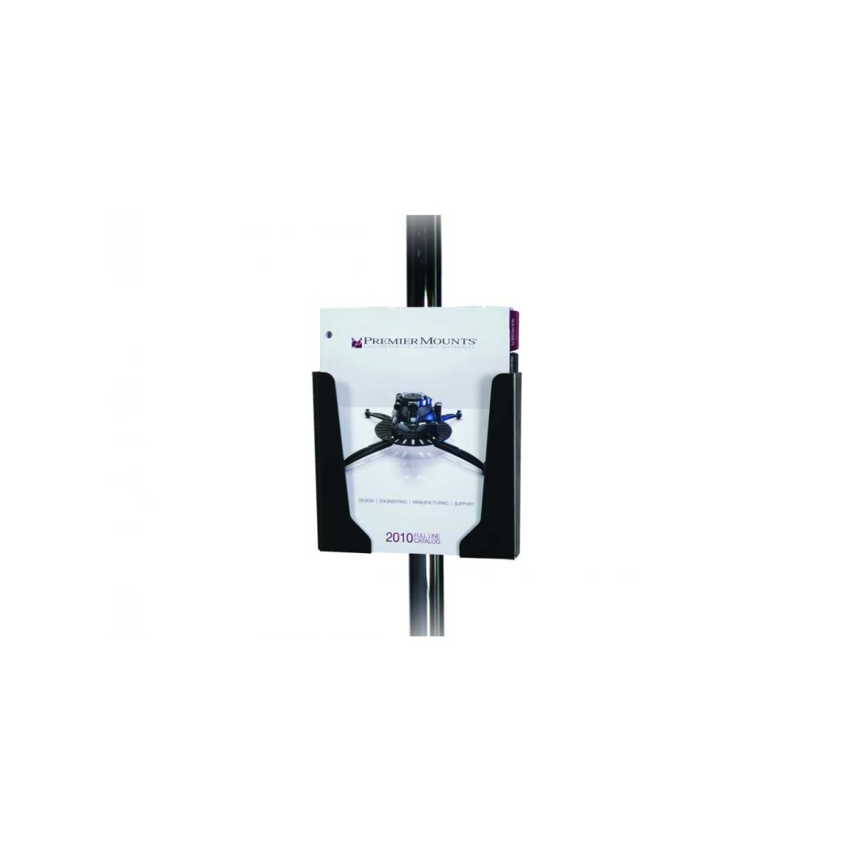 PMTS-PSD-SBH Premier Mounts PSD-SBH Single Pole Brochure Holder for Carts & Stands