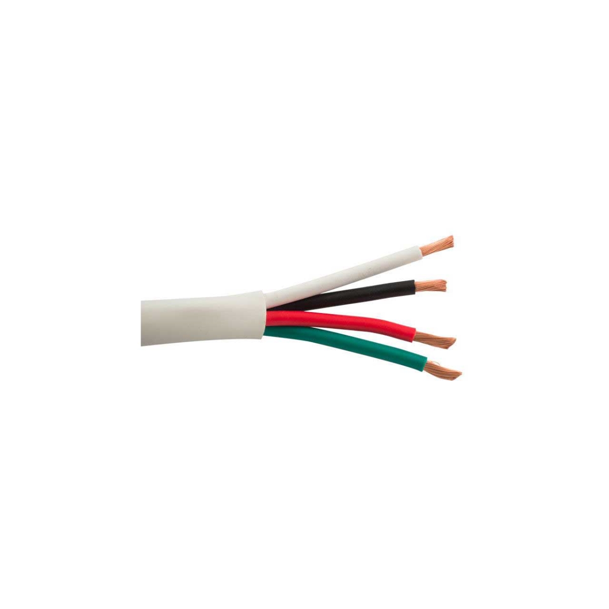 SCP-124OFCHDWT 12-4OFC Direct Burial 4-Conductor 12 AWG Stranded Copper Indoor & Outdoor Speaker Cable - 500 ft. - White