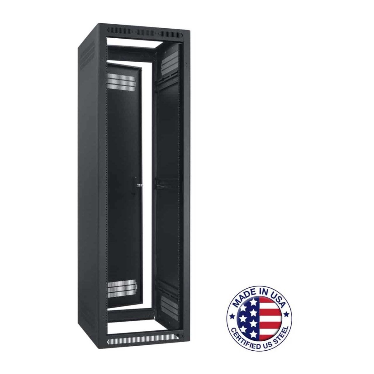Picture of Lowell Manufacturing LMC-LER-4022 LER-4022 40RU Enclosed Rack with Rear Door - 22 in. Deep