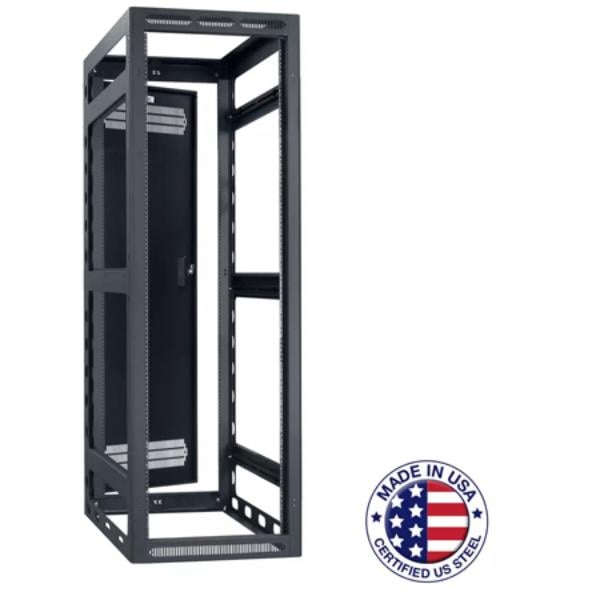 Picture of Lowell Manufacturing LMC-LGR-3532 LGR-3532 35RU Gangable Open-Frame Rack with Rear Door - 32 in. Deep