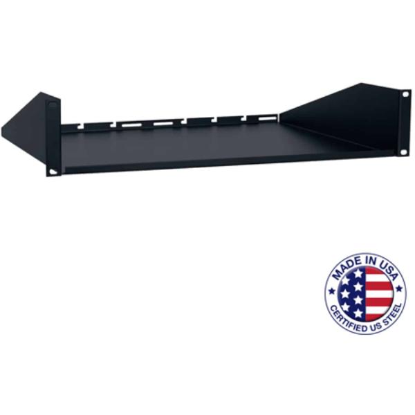Picture of Lowell Manufacturing LMC-US-214MC US-214MC 2RU Utility Rack Shelf - Solid Base - 14 in. Deep - 50 Each