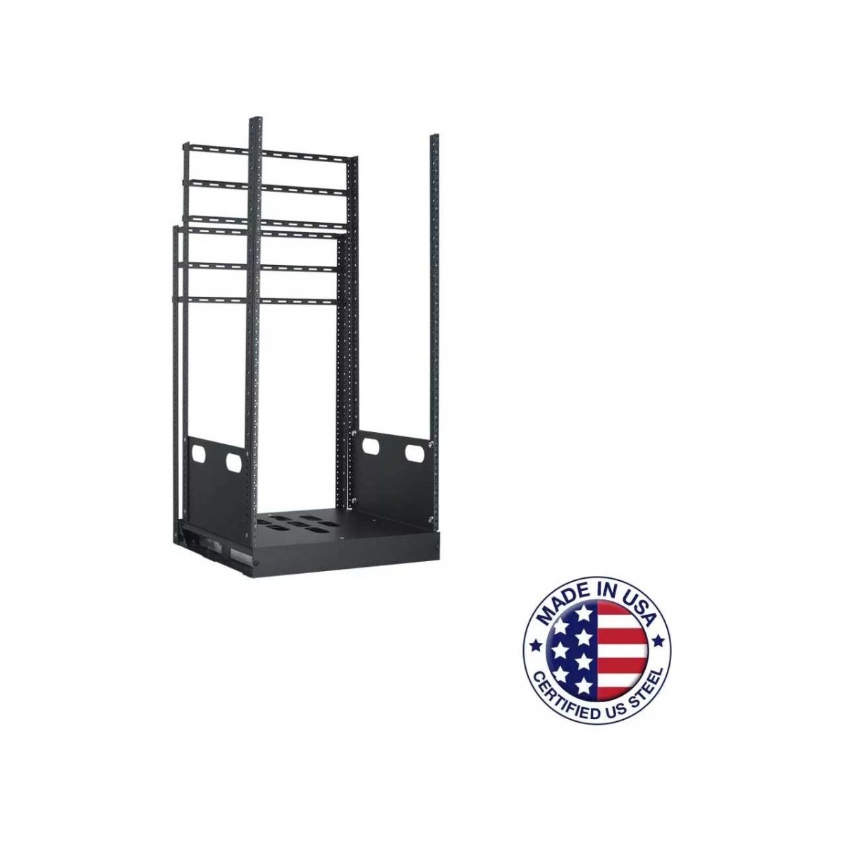 Picture of Lowell Manufacturing LMC-LPTR2-2119 LPTR2-2119 21RU Pull & Turn Millwork Rack with Two Support Rails - 19 in. Deep