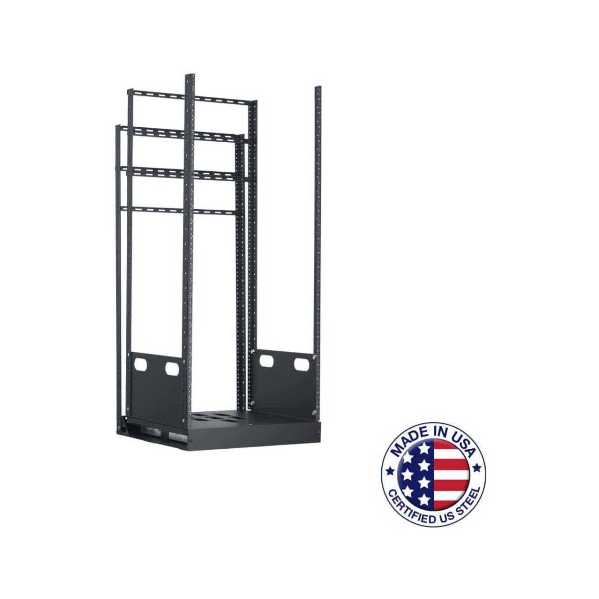 Picture of Lowell Manufacturing LMC-LPTR2-2419 LPTR2-2419 24RU Pull & Turn Millwork Rack with Two Support Rails - 19 in. Deep
