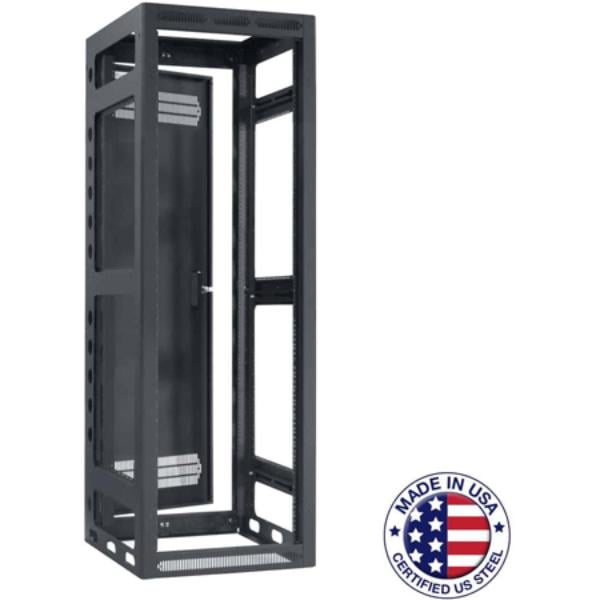 Picture of Lowell Manufacturing LMC-LGR-3527 LGR-3527 35RU Gangable Open-Frame Rack with Rear Door - 27 in. Deep