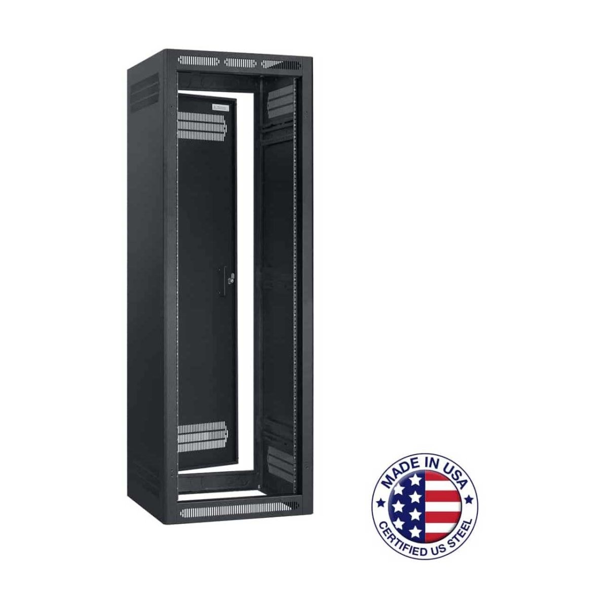 Picture of Lowell Manufacturing LMC-LER-3532 LER-3532 35RU Enclosed Rack with Rear Door - 32 in. Deep