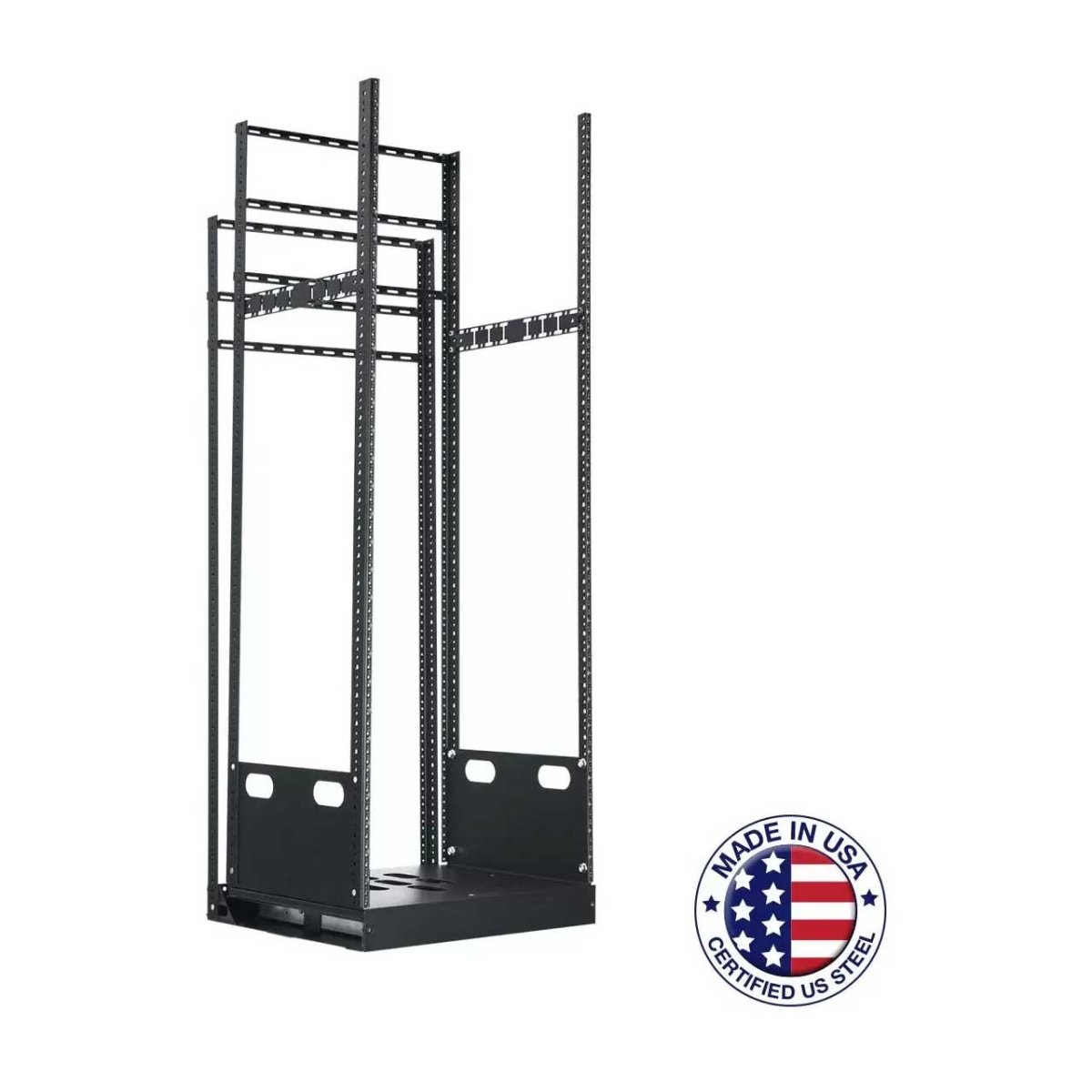 Picture of Lowell Manufacturing LMC-LPTR4-3019 LPTR4-3019 30RU Pull & Turn Millwork Rack with Four Support Rails - 19 in. Deep