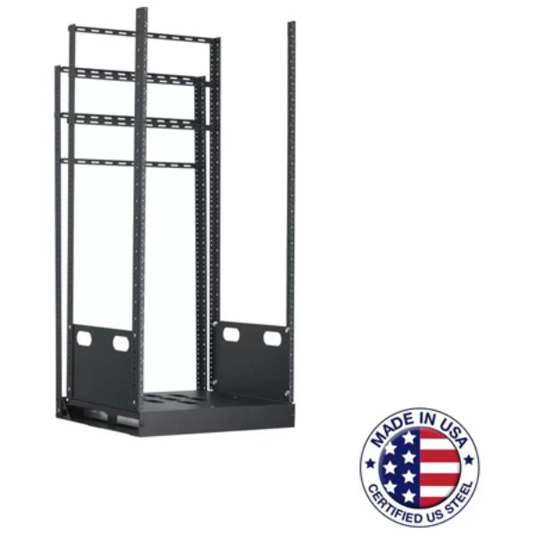 Picture of Lowell Manufacturing LMC-LPTR4-2423 LPTR4-2423 24RU Pull & Turn Millwork Rack with Four Support Rails - 23 in. Deep