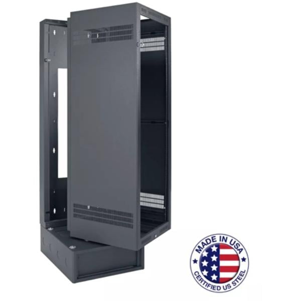 Picture of Lowell Manufacturing LMC-LWBR-3528 LWBR-3528 35RU Wall Rack with 4RU Support Base - 28 in. Deep