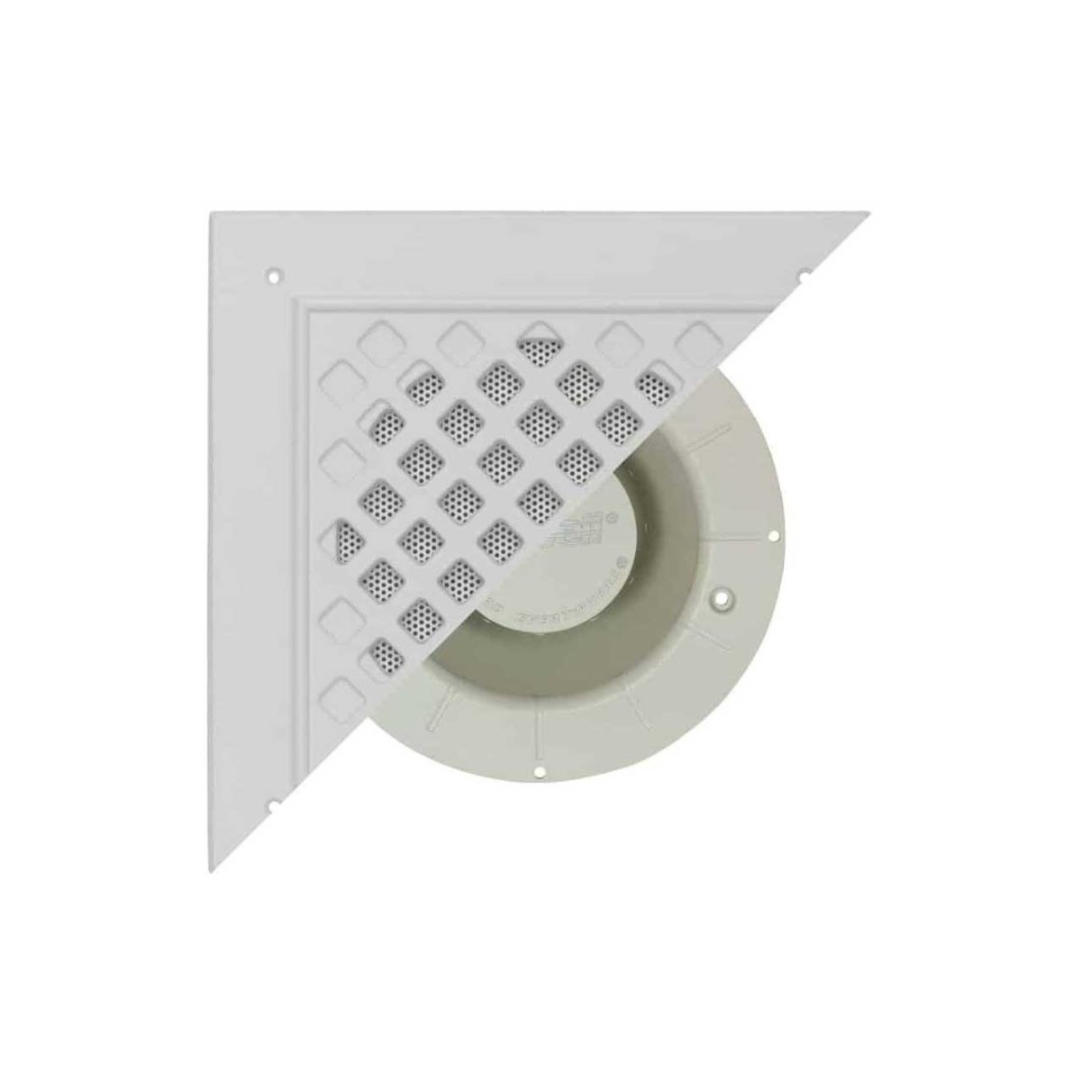 Picture of Lowell Manufacturing LMC-VRG-LUH15TX 15 watt Indoor & Outdoor Paging Speaker Assembly with Flush-Mount Re-Entrant Unihorn & Vandal-Resistant Grill - White