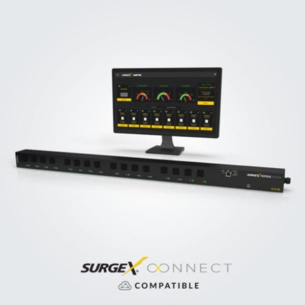 Picture of Powervar SX-VS-1216 SurgeX Vertical Series Plus Smart 10A 16IEC Outlet PDU - No Surge Protection