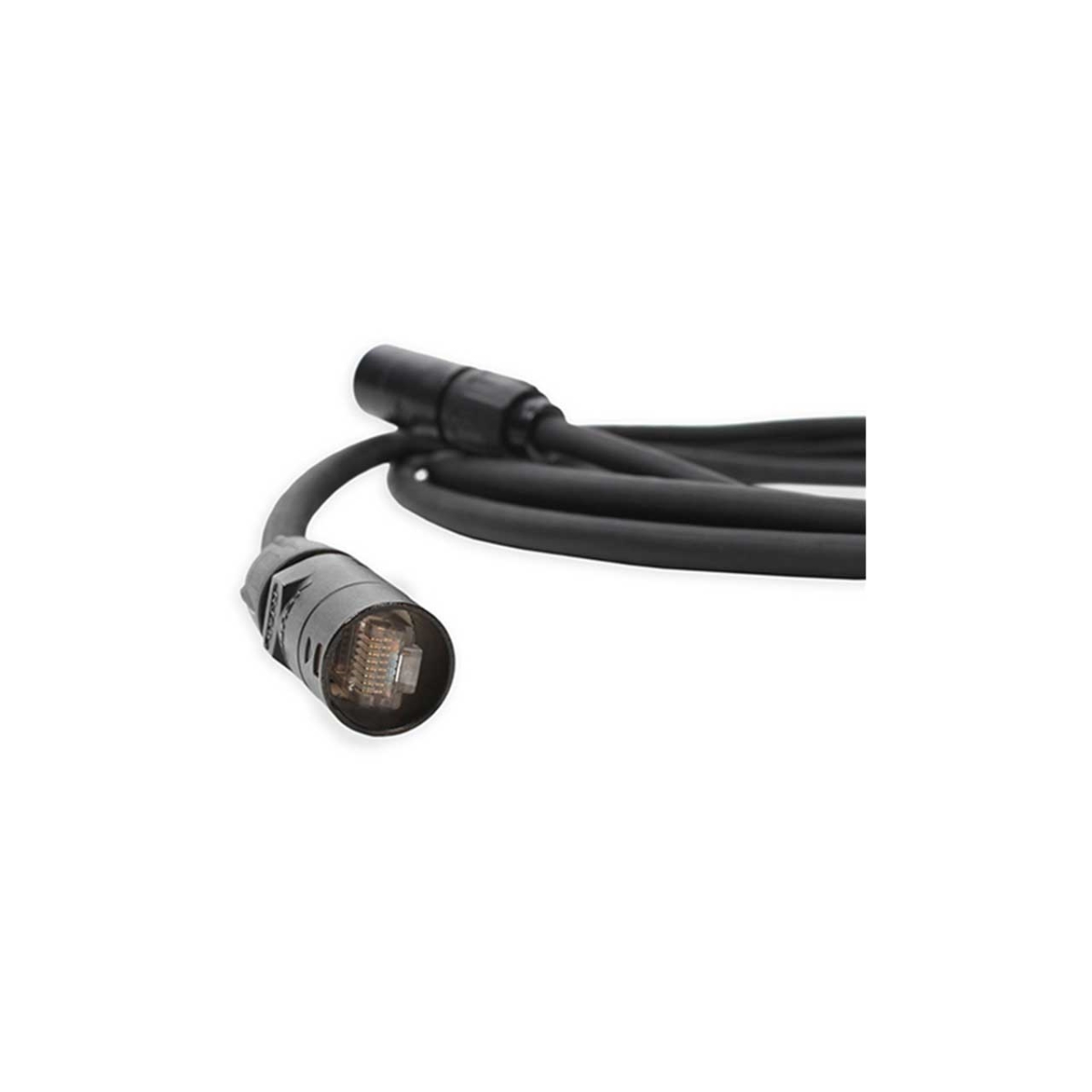 DURACAT-100NBNB 100 ft. Rugged etherCON to etherCON Cat6 Ethernet Networking Cable for Audio & Data - Black