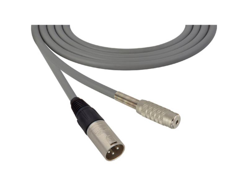 SC75XMJZGY 75 ft. Canare Star-Quad 3-Pin XLR Male to 3.5 mm TRS Balanced Female Audio Cable, Grey -  Sescom