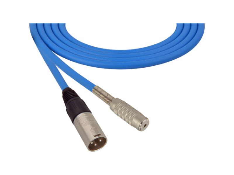 SC75XMJZBE 75 ft. Canare Star-Quad 3-Pin XLR Male to 3.5 mm TRS Balanced Female Audio Cable, Blue -  Sescom