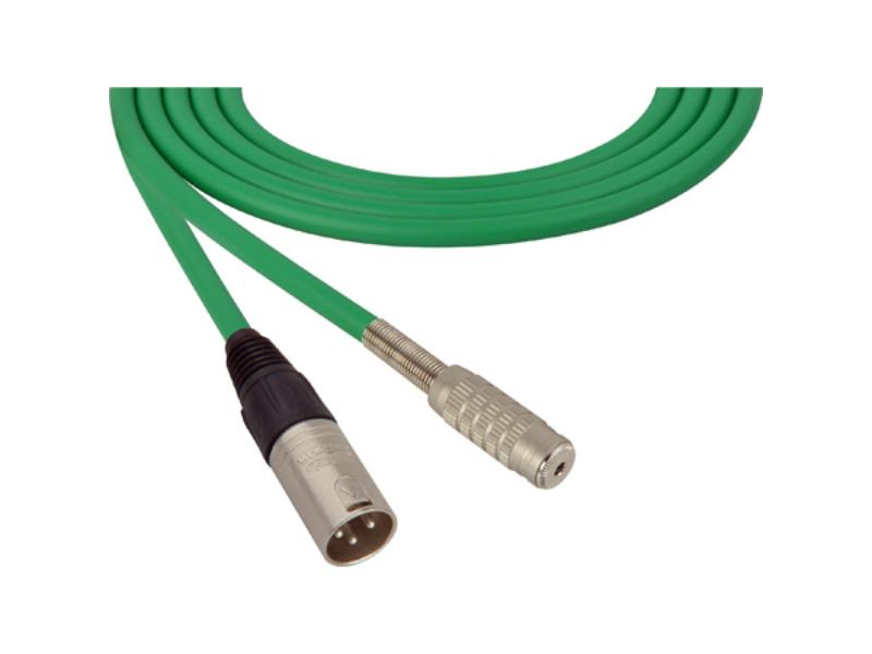 SC75XMJZGN 75 ft. Canare Star-Quad 3-Pin XLR Male to 3.5 mm TRS Balanced Female Audio Cable, Green -  Sescom