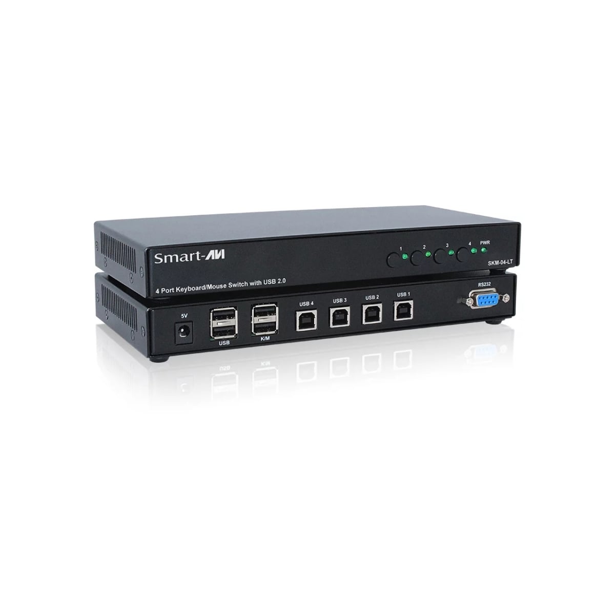 SAVI-SKM-04-LT SKM-04-LT 4-Port KM Switch with USB 2.0 Sharing