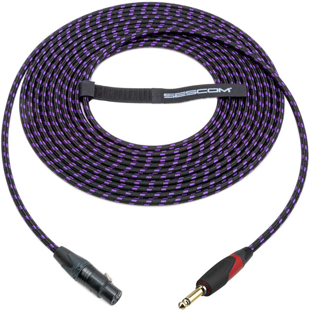 OBSCXJSI-025 25 ft. Catskill Cables Nylon Overbraid Mic Cable with Neutrik XLRF & 0.25 silentPLUG