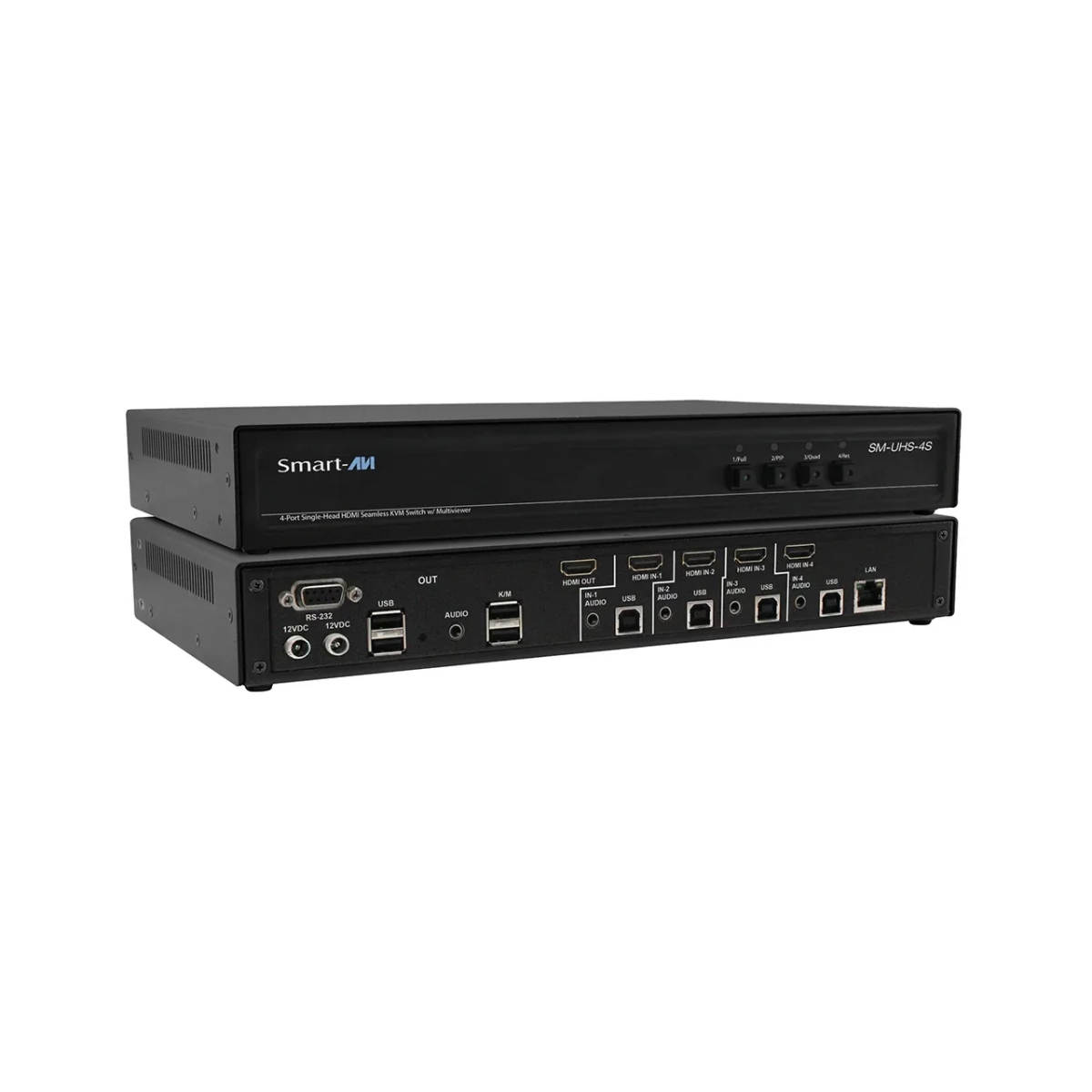 Picture of Smart-AVI SAVI-SM-UHS-4S SM-UHS-4S 4 Port Ultra-HD Seamless HDMI KVM Switch with Multiviewer