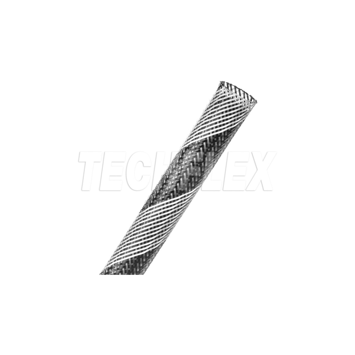 Picture of Techflex TFX-PTN050GW-500 0.5 in. Flexo Pet Expandable Braided Sleeving - Grey & White - 500 ft.