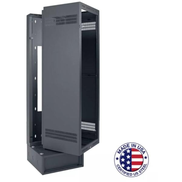 Picture of Lowell Manufacturing LMC-LWBR-4022 LWBR-4022 40RU Wall Rack with 4RU Support Base - 22 in. Deep