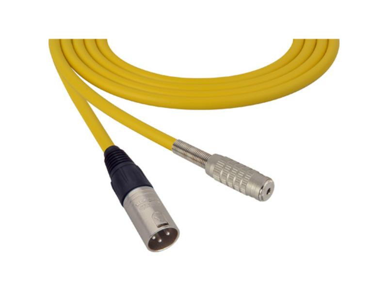 SC75XMJZYW 75 ft. Canare Star-Quad 3-Pin XLR Male to 3.5 mm TRS Balanced Female Audio Cable, Yellow -  Sescom