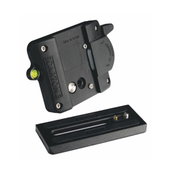Picture of Cartoni USA CAR-AH921 AH921 Quick Release Camera Plate Attachment with AH958 Side Load Camera Base Plate