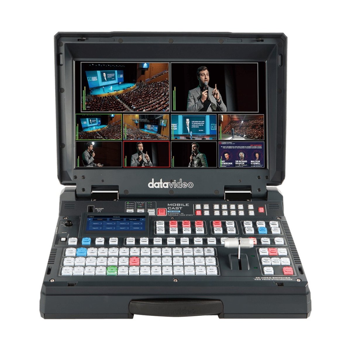 Picture of Datavideo DV-HS-4000 4K 8-Channel Portable Video Streaming Studio - 17.3 in. UHD LCD Monitor - H.265 Streaming Encoder & Recorder