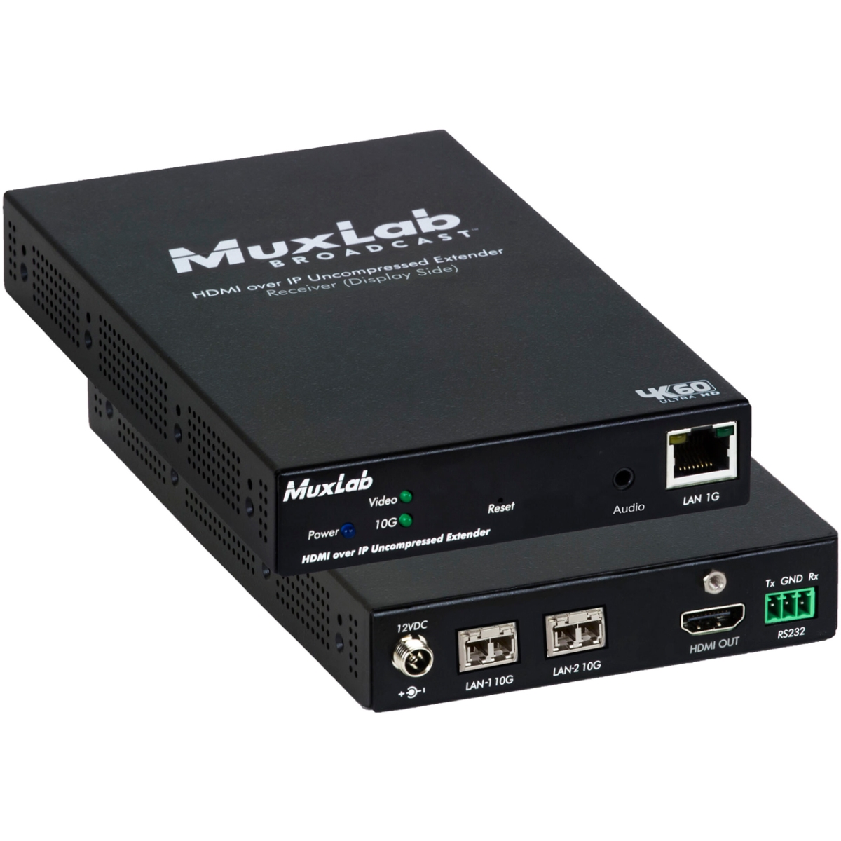 MUX-500774-RXUTP HDMI 4K-ST2110 over IP Uncompressed Gateway Converter Receiver - Duplex MM OM4 Fiber LC