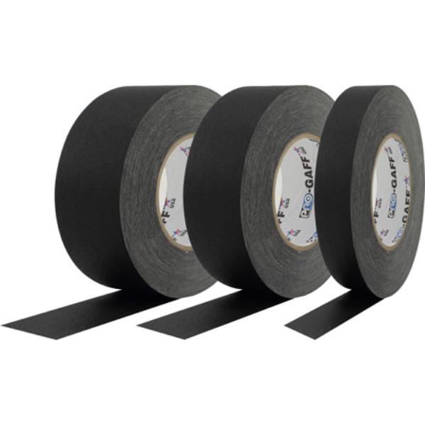 GAFF-TAPE-BDL-13 Pro-Gaff Gaffers Tape Multi-Width - 1, 2, 3 in. x 55 Yards - Black - Pack of 3