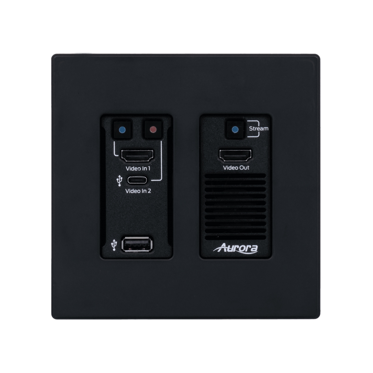 VPX-TC1-WP2-PROB 4K 60 4-4-4 1Gbps A VoIP Wall Plate Transceiver, Black