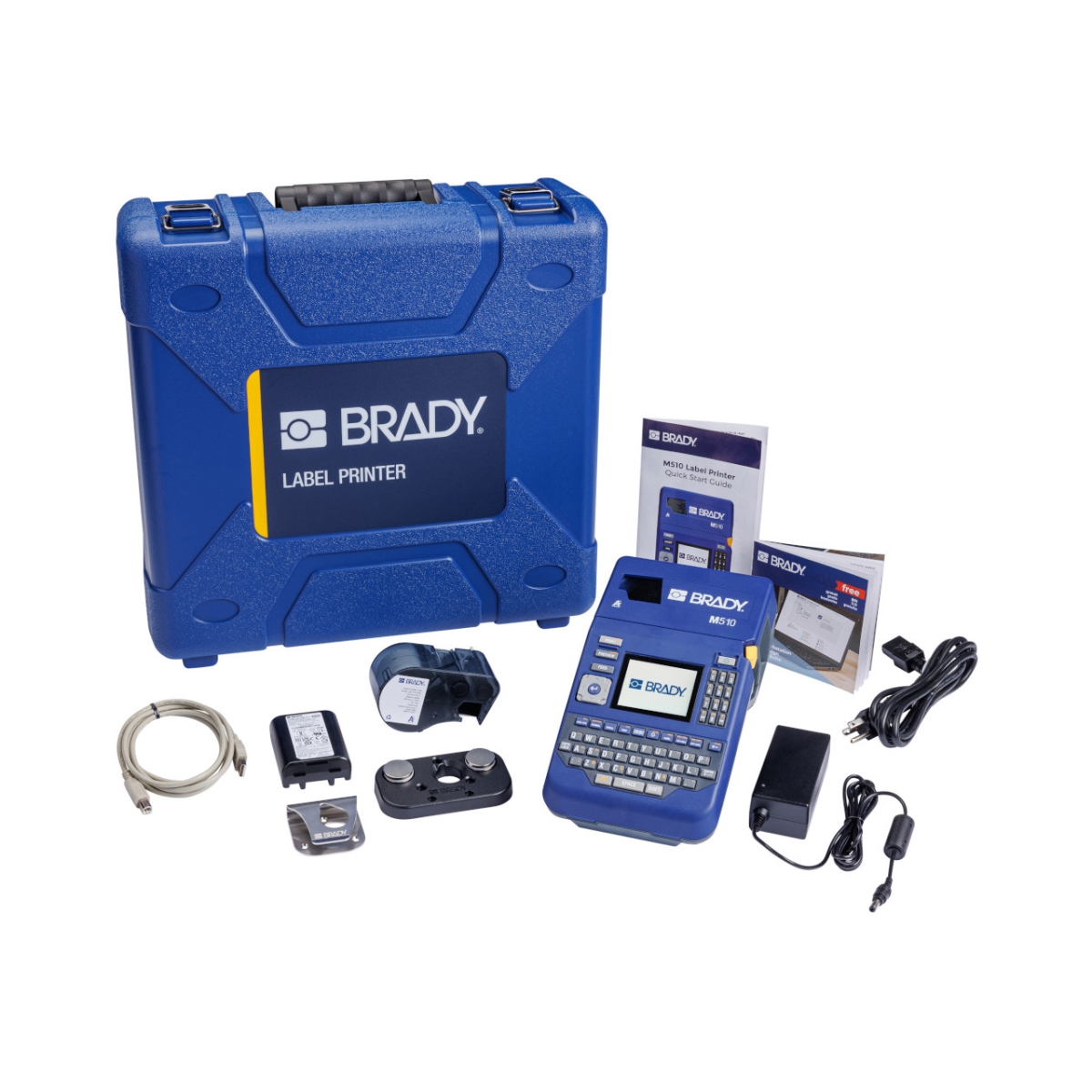 BDY-M510-KIT Portable Industrial Label Printer Accessories Kit, Blue & Gray