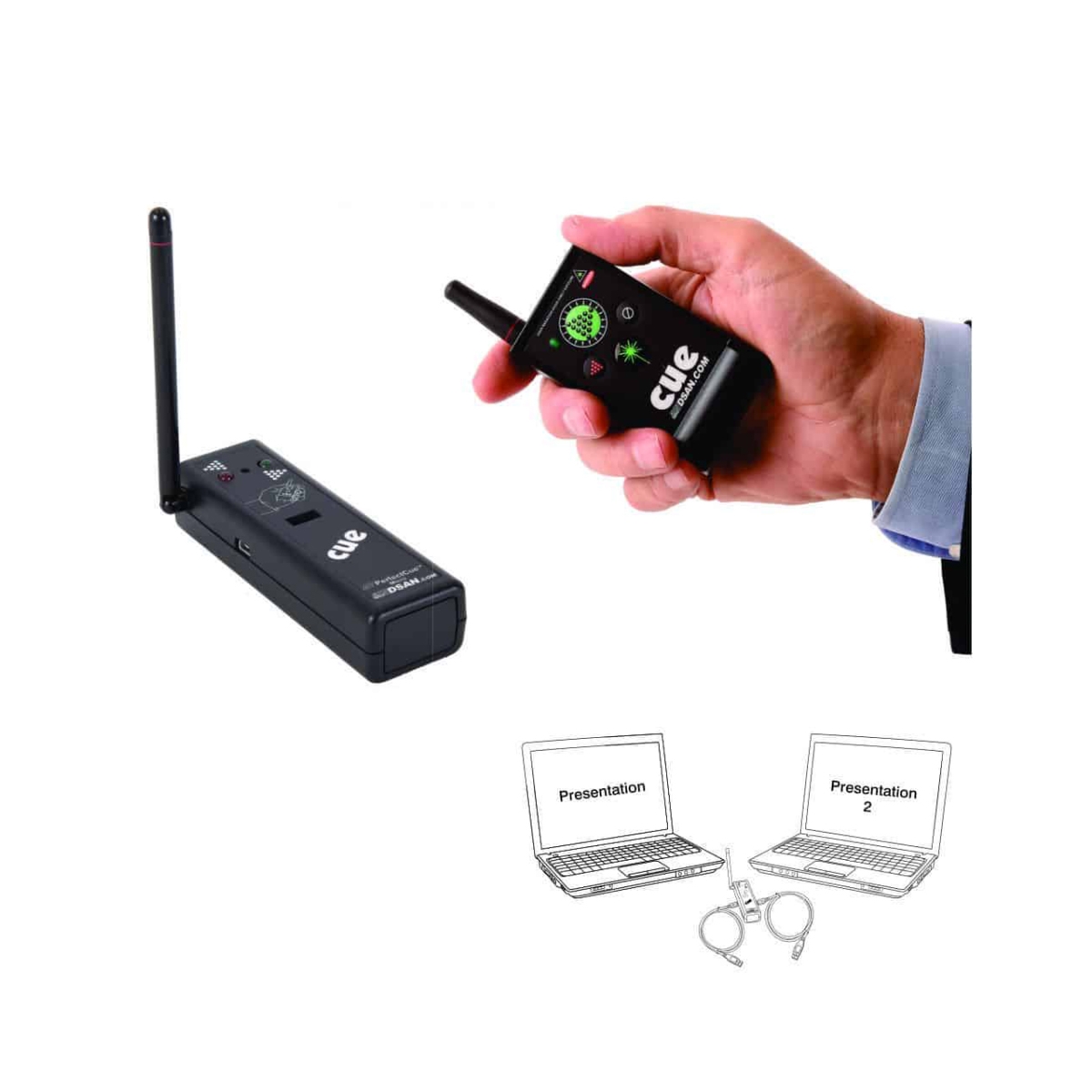 DSA-PC-MICRO-AS3 Perfect Cue Micro Ultra Compact Light Transmitter with 2x 3 Foot USB Cables & Carry Pouch