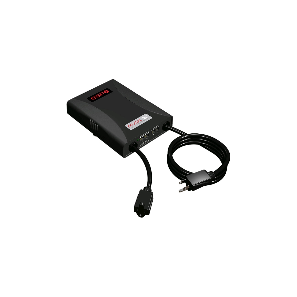 -E524ZNT 208-230V 1 x 6 20R Multi Stage Digital QC Power Filter Outlet, Black