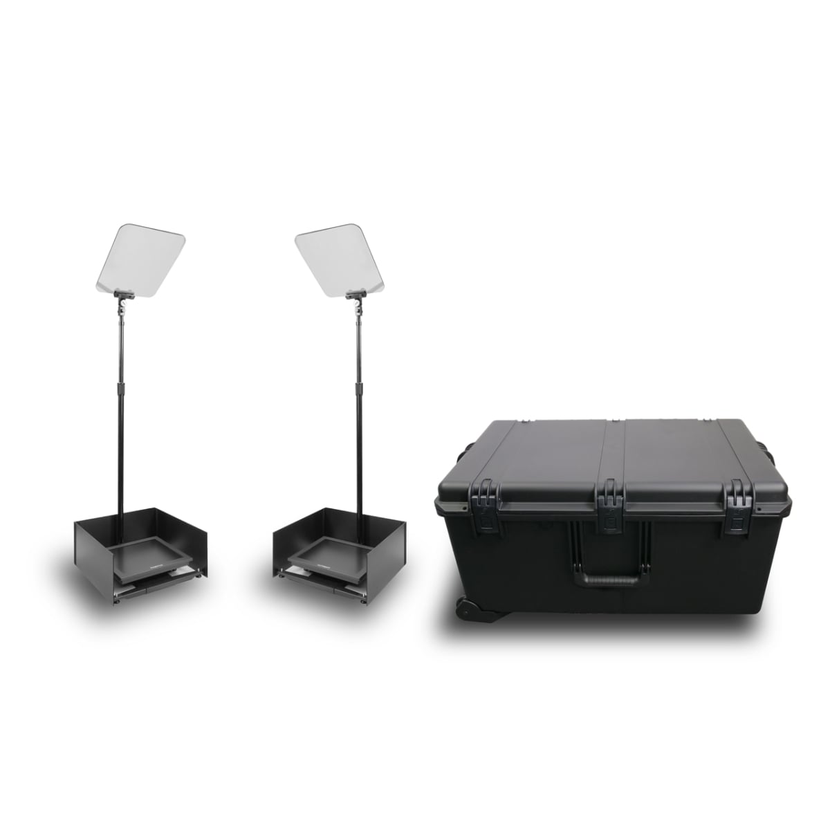 PRP-PROSP15PKITC 15 in. Stage Pro Teleprompter Monitors Kit with Hard Case, Carbon Fiber Poles