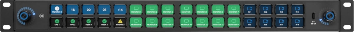 -STRMDKSTU 1RU Rack Mount 32 Key Control Surface Device for Broadcast Systems