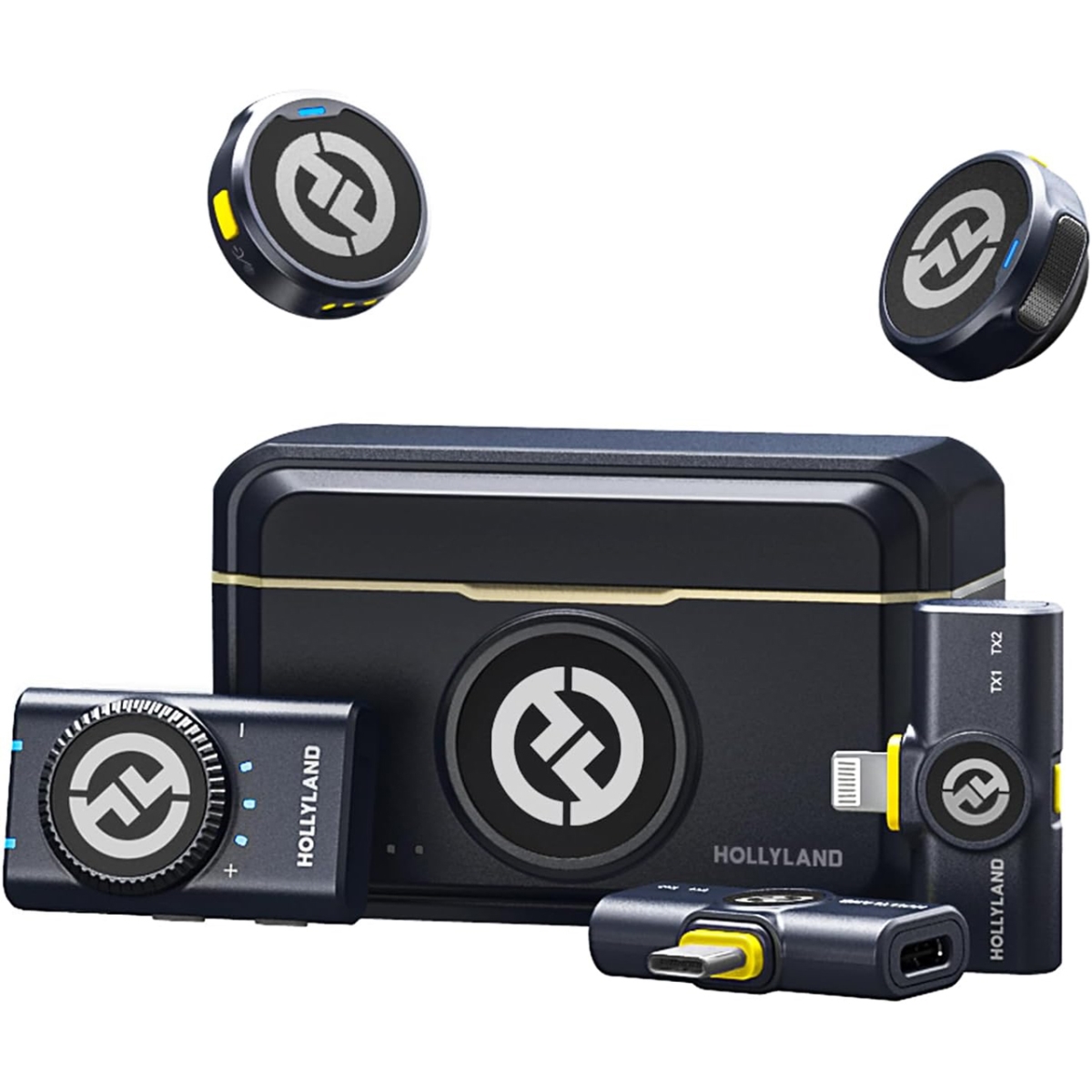 HL-LARK-M2-COMBO 2 Person 2.5Ghz Shine Charcoal Wireless Lavalier Mic System