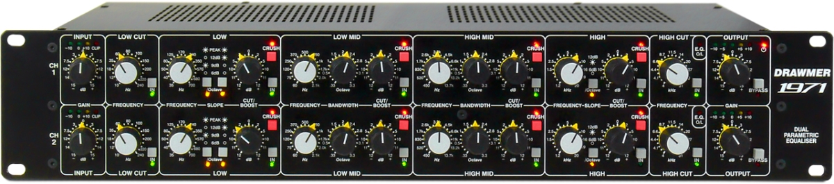 DRWM-1971 Dual 4 Band Parametric Equalizer
