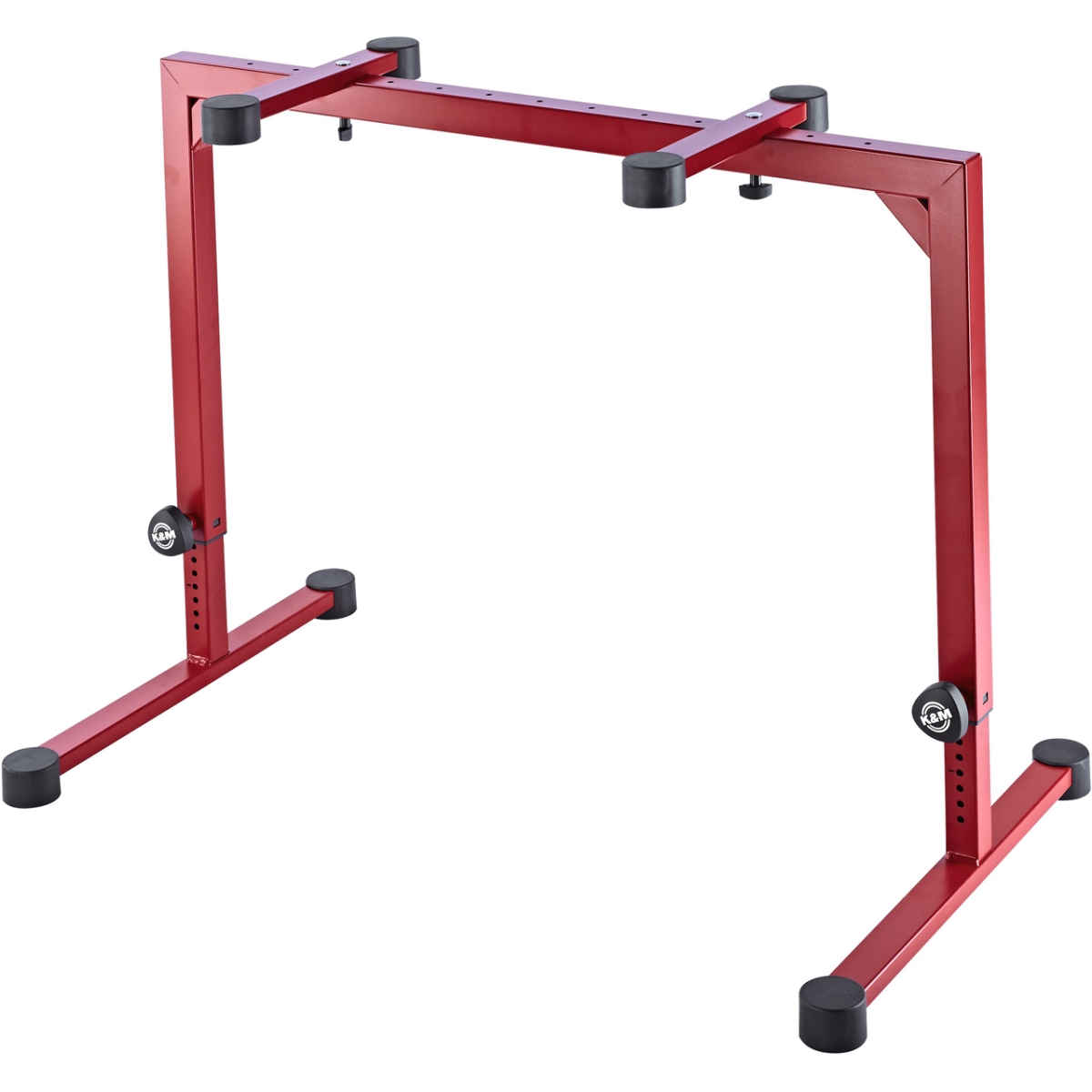 KM-18810 Omega Pro Table Style Keyboard Stand with Levelling End Caps, Ruby Red