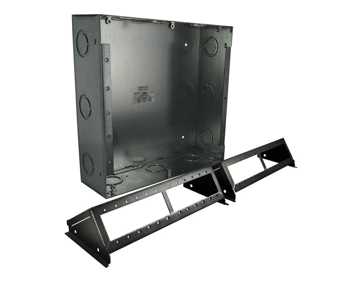 -WB-X2-IPS-B 2 Rows of 12 IPS Single Spaces Large Capacity Wall Box, Gray