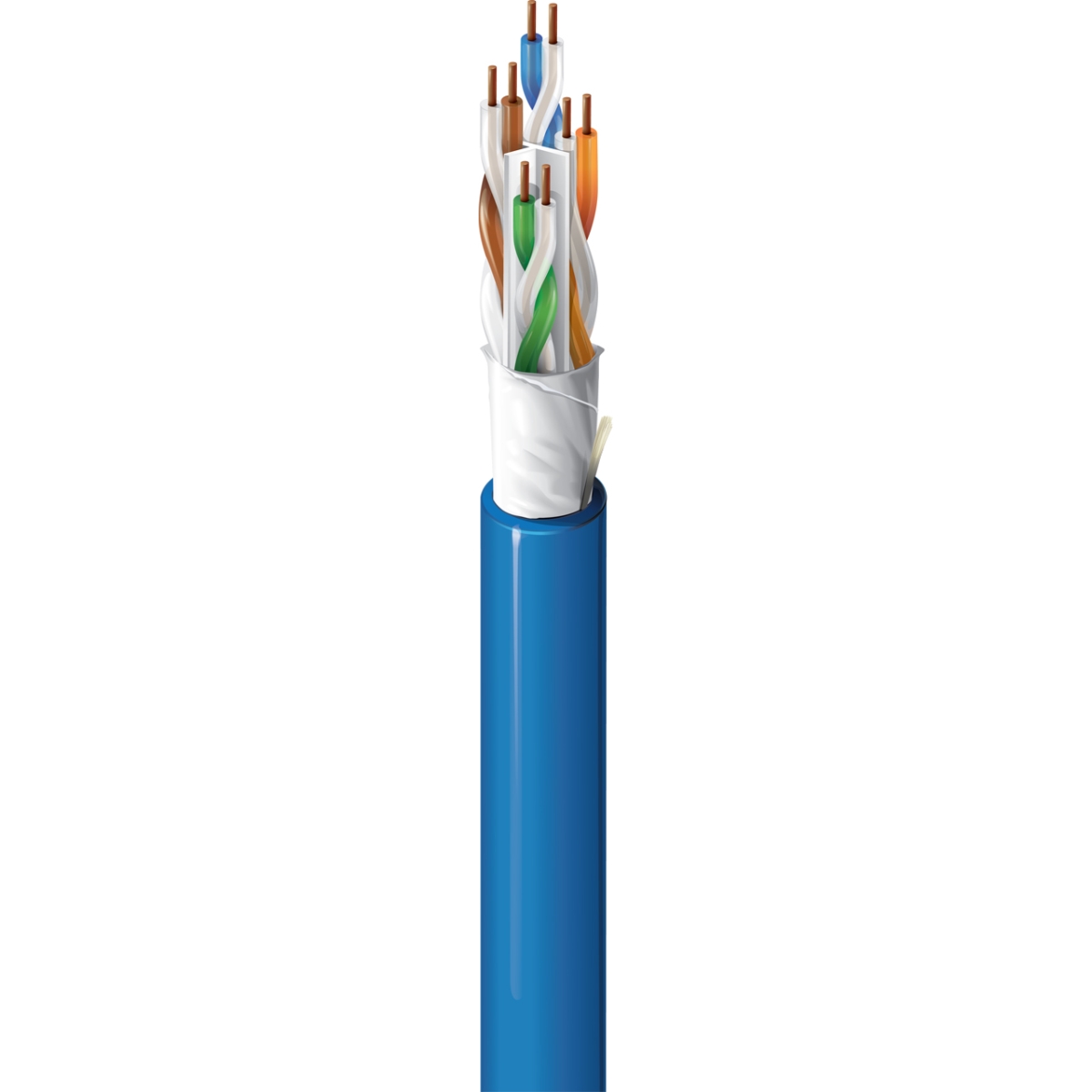 WP-4346A-1000-BE 1000 ft. 4-Pair 23AWG CAT6A UTP Unshielded CMR-LP Cable, Blue
