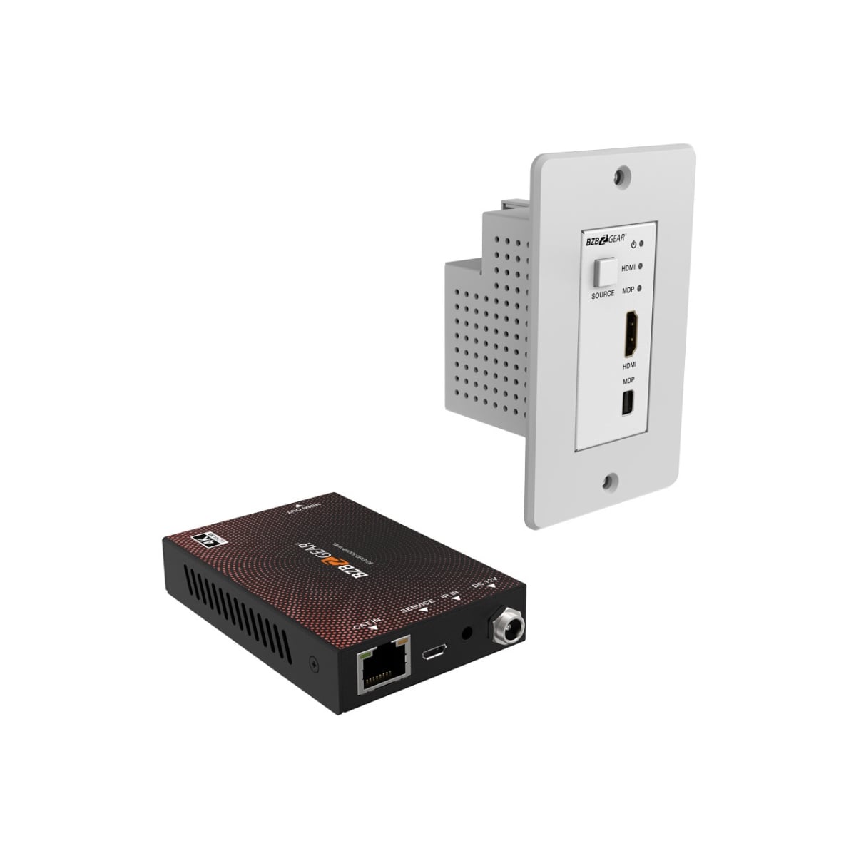 BG-EXHD-50UWP-W 164 ft. 4K UHD 18Gbps HDMI, MDP Wall Plate Transmitter & Receiver Kit