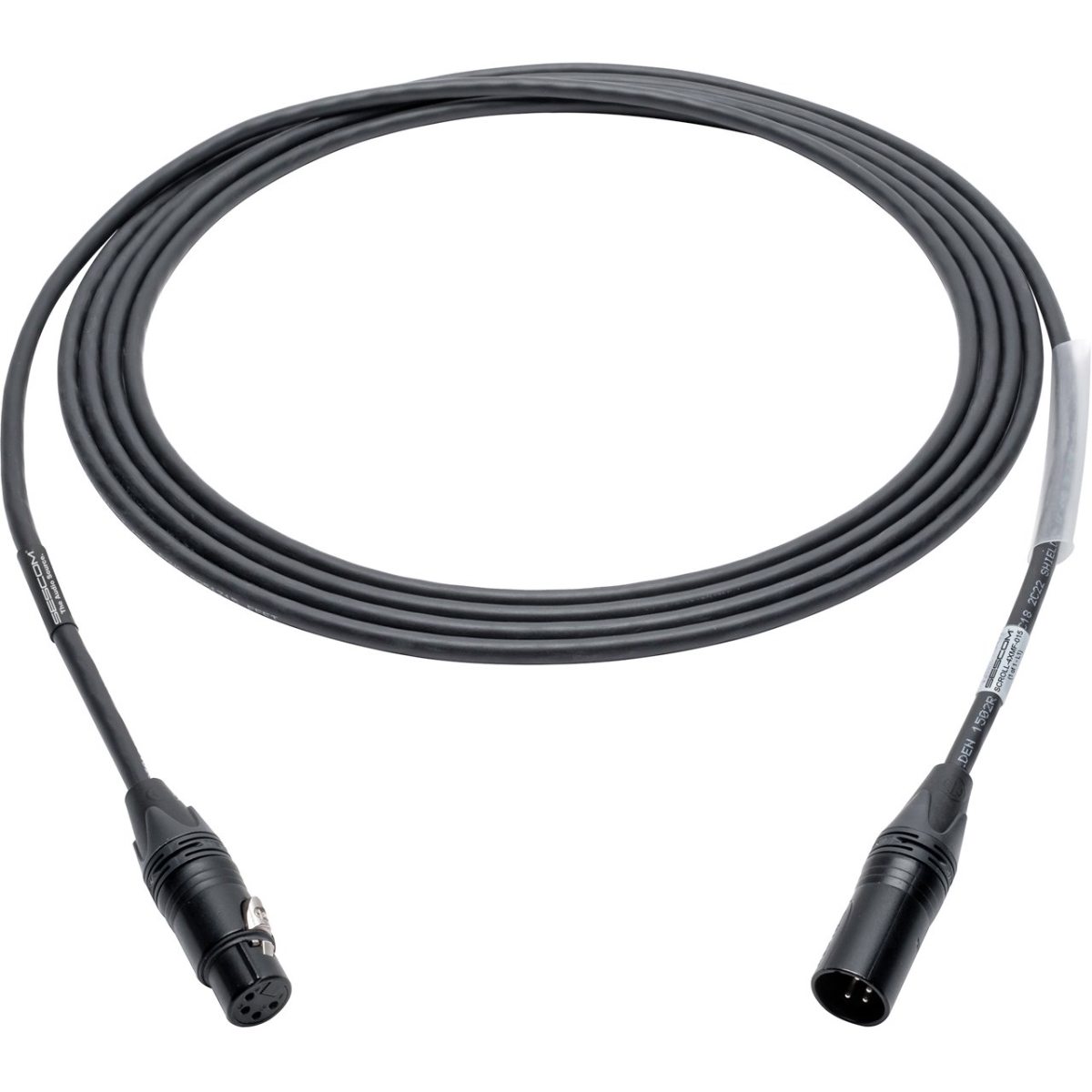 Picture of Sescom SCROLL-4XMF-200 200 ft. Power DMX Control Color Scroller Cable with Neutrik 4-Pin XLR Male to Female Connectors